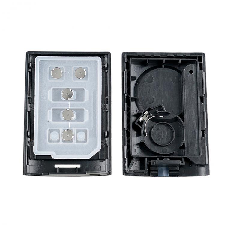 4 Buttons Replacement Black Car Remote Key Shell Plastic Car Key Case with Uncut Blade Fit for Cadillac / Chevrolet Corvette