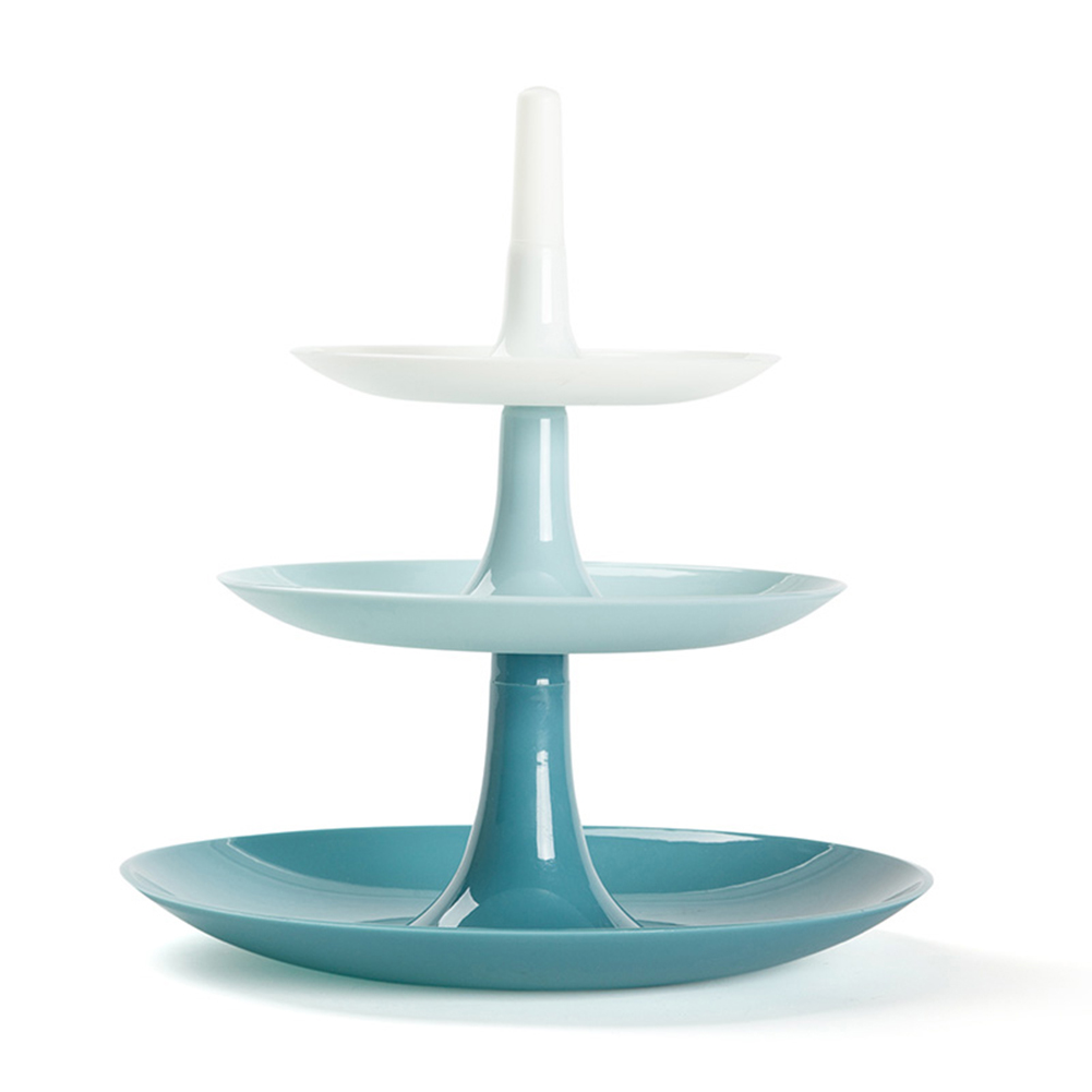 Party Tray Detachable 3-layer Fruit Pastry Snack Tray Stand for Wedding Birthday Festival Home Party Plastic HVR88