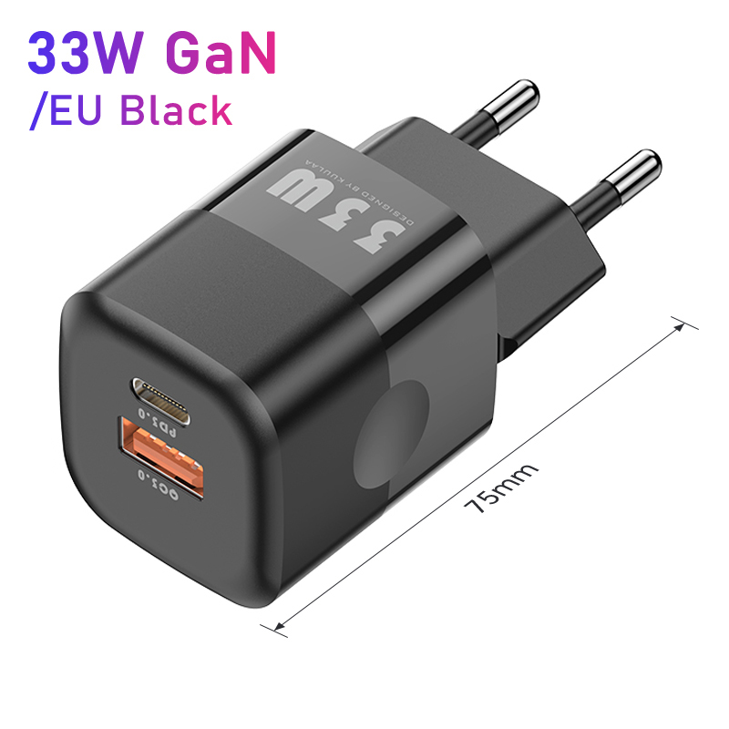 KUULAA USB C-oplader 33W GaN Type C PD Snel opladen voor iPhone 14 13 12 11 Max Pro XS 8 7 Plus Voor iPad Air 4 iPad Mini: ons
