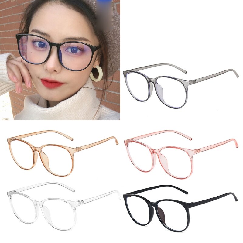 Anti Blue Light Glasses Blocking Filter Round Computer Glasses Men Women Super Light Frame Eyeglasses Pink Clear Spectacles