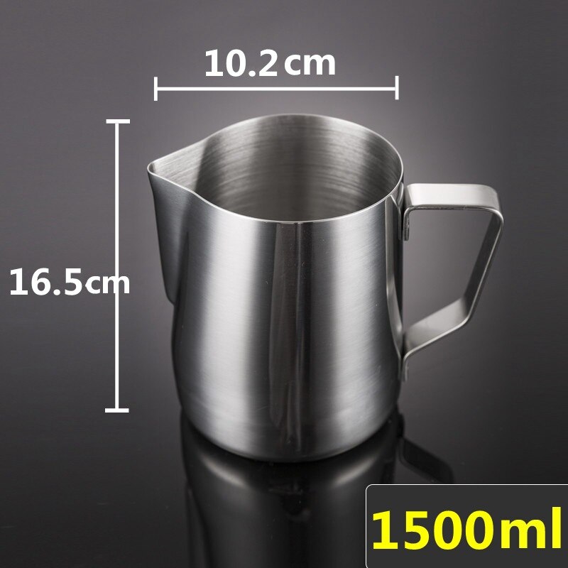 Rvs Opschuimen Werper Pull Bloem Cup Melk Opschuimen Jug Espresso Koffie Pitcher Barista Craft Koffie Latte Melk Mokken: 1500ml No Scale mark