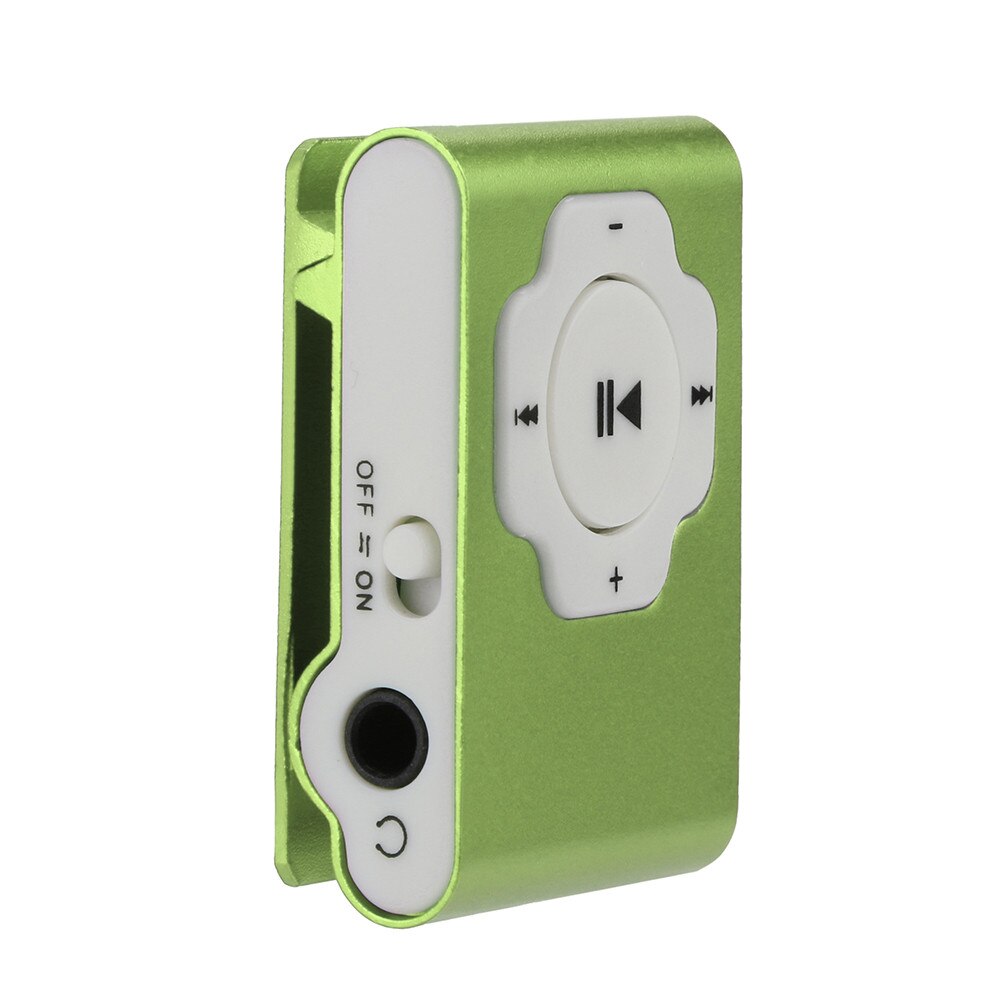 Mini reproductor de Mp3 Usb portátil, compatible con tarjeta Micro Sd, Tf, 32gb, deporte, música, multimedia, Mp3, Bluetooth, Radio, Fm, Usb, reproductor de Mp3: Verde