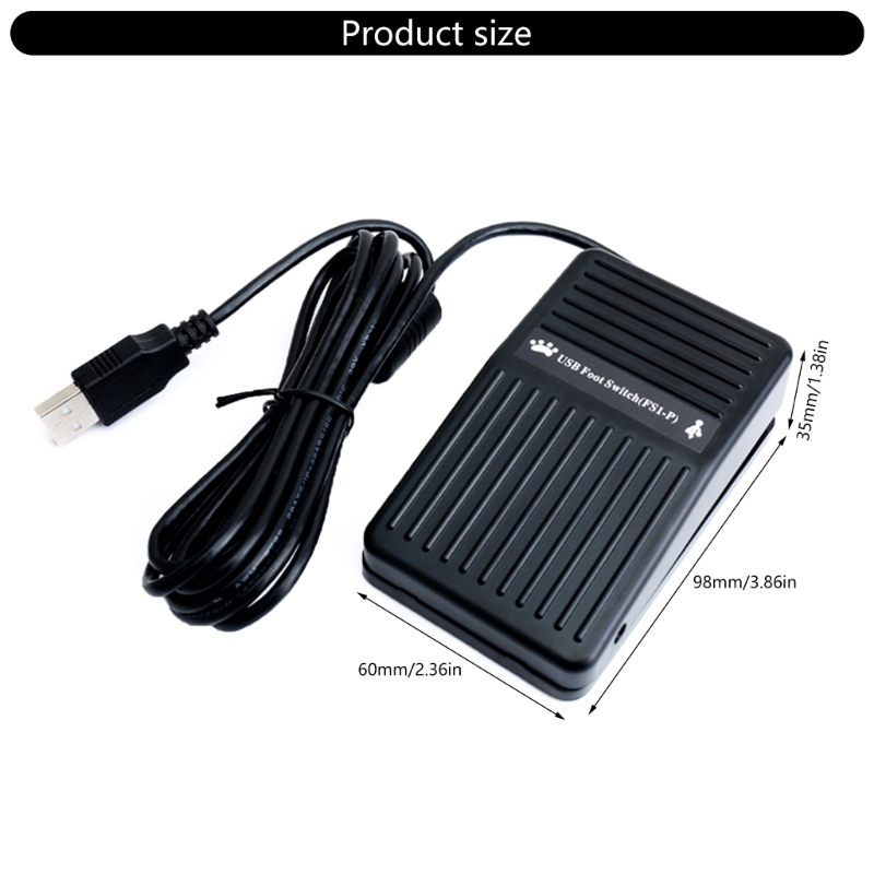 USB Foot Pedal Switcher Customizable Single Key Footswitch Game Control for Efficient Computer Operates for