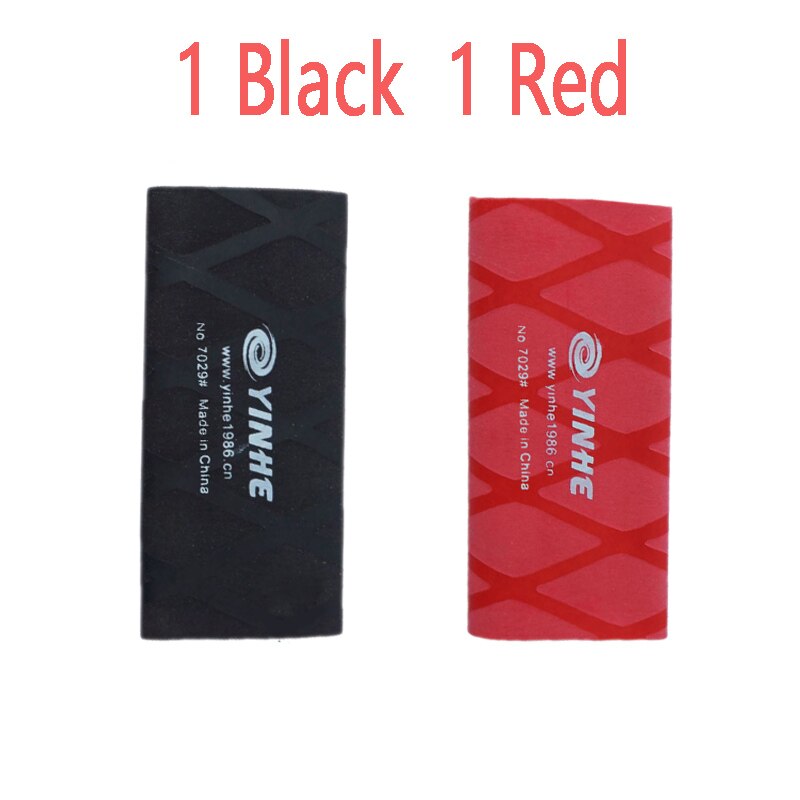 Yinhe 2 uds Mesa raquetas de tenis para sobregrip manejar cinta conjunto de Ping Pong Bat apretones de Sweatband de tenis de mesa de agarre: YH 1Black1Red