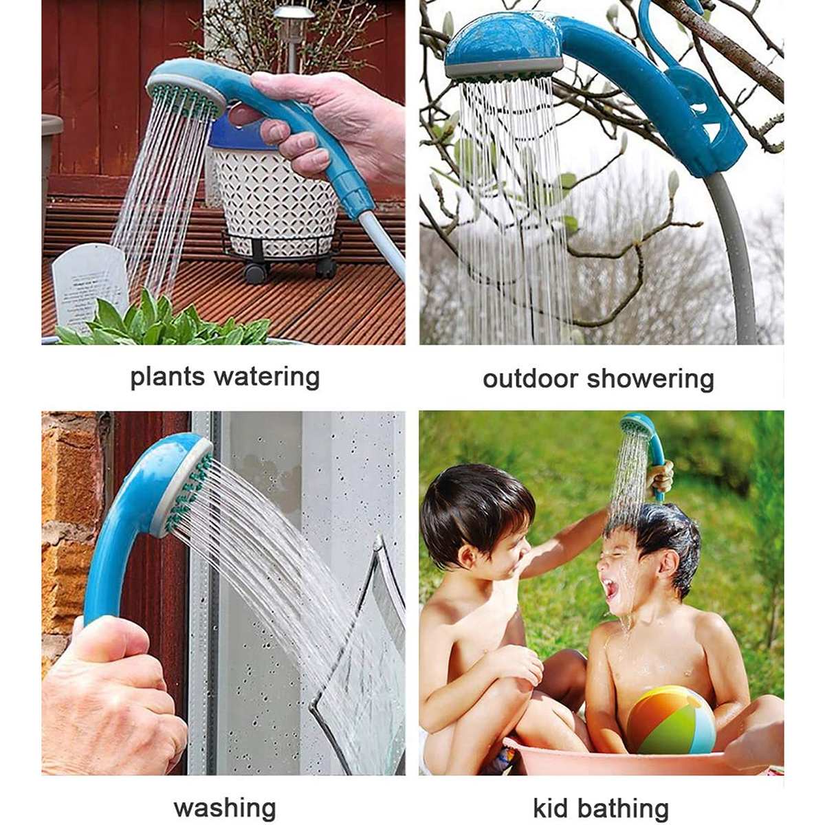 12v campingbrusebadstaske elektrisk udendørs brusebadssæt til rejse bilvask camping vandreture blomstrende planter vanding