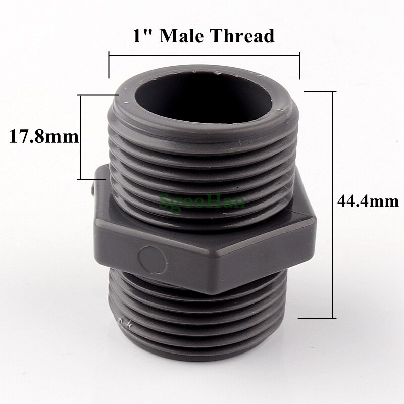 Conector de rosca macho de PVC para tubería de Acuario, accesorios de unión para pecera, marco de plantación hidropónico, 1/2 "~ 2", 2 ~ 50 Uds.: 2pcs / 1 inch male thread