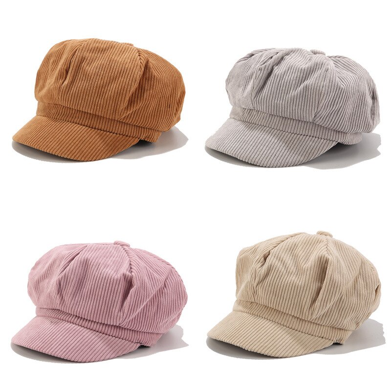 Chapeau de journal pour femmes coton, béret de boulanger, casquette de peintre pour filles, bonnet solide, casquette octogonale