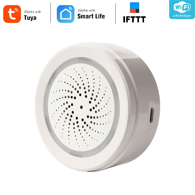 Lämpötila kosteus hälytysanturi wifi sireeni tuya yhteensopiva echo google home assistant ifttt