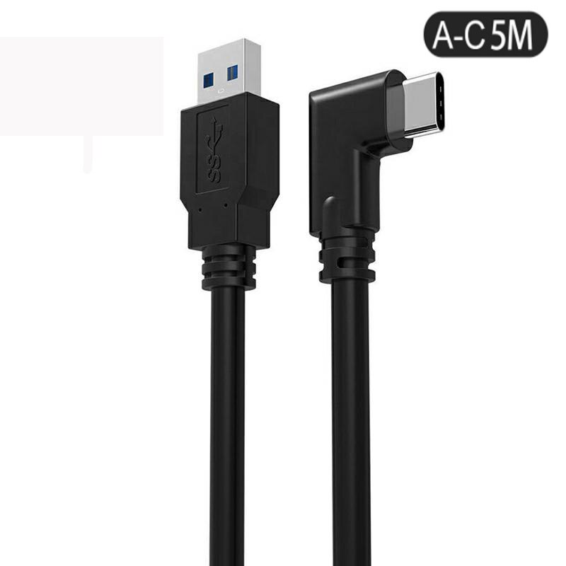 5M Usb Type C Kabel Voor Oculus Quest 2 Vr Headset Link Kabel Snelle Lading A-C Adapter Data Transfer mobiele Telefoon Vr Accessoires: Balck A-C Cable