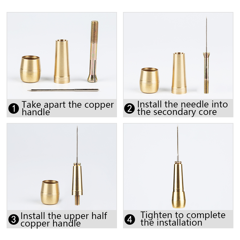 1-4Pcs Leather Needle Set Canvas Leather Tent Shoes Sewing Awl Taper Leather craft Needle Kit Repairing Tool Sets Hand Stitching