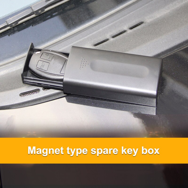 Krachtige Magneet Sleutel Doos Verborgen Auto Memo Sleutel Auto Chassis Spare Draagbare Veilig Sleutel Opslag Auto Outdoor Geheime Doos Plastic zwart