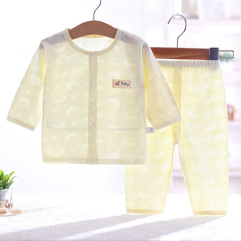 Zomer Pasgeboren Baby Jongen Baby Ondergoed Katoen Dunne Airconditioning Kleding Pyjama Kinderen Pak Baby Outfit