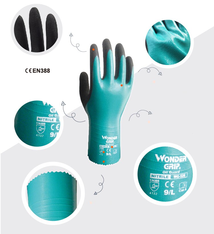 Guantes de seguridad resistentes al agua, 2 pares, nailon, microespuma, nitrilo Maxi, alta flexibilidad, resistentes al agua, a Base de ácido y aceite