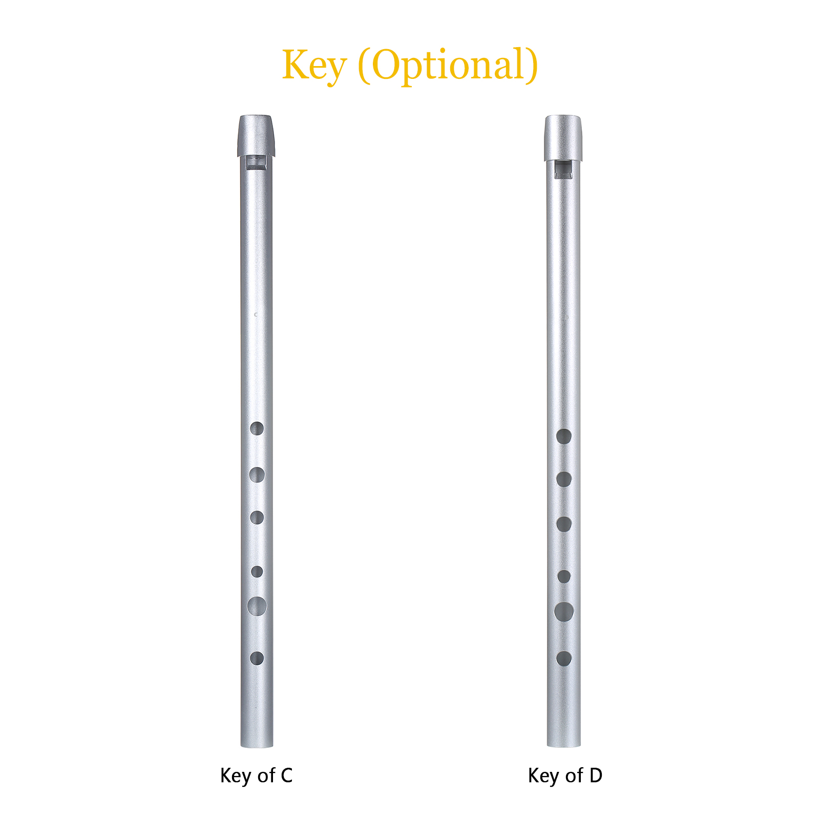 Irish Whistle Traditional Tin Penny Whistle 6 Holes Flute Wind Music Instrument for Beginners Intermediates &amp; Experts- Key C D