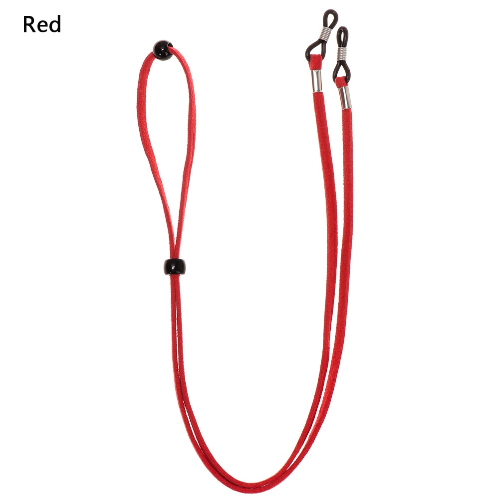 1Pc Verstelbare Anti-Verloren Gezichtsmasker Lanyards Lichtgewicht Antislip Opknoping Hals Bandjes Hat Winddicht Touw oren Protector: red 01