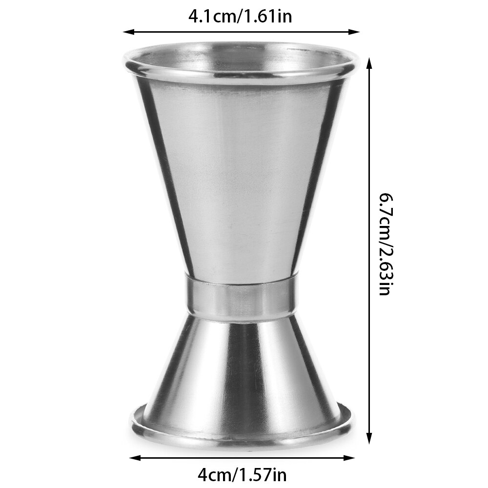 1pc Dual Shot Measure Cup Stainless Steel Drinking Cup Bar Tools Kitchen Gadgets Measure Jigger Drinking Spirit Bar Barware Tool: C 15 and 30ml