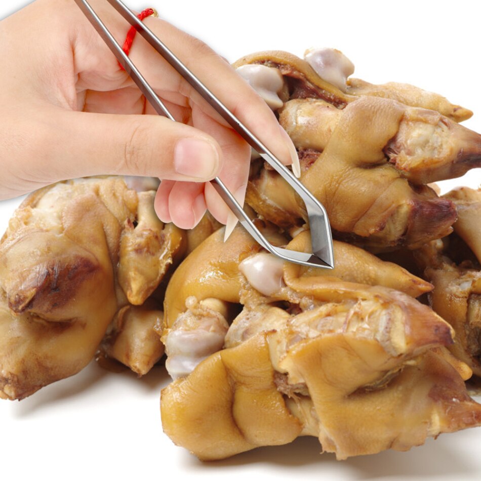 Stainless Steel Fish Bone Tweezers Remover Pincer Puller Tongs Pick-Up Seafood Cooking Tool Tweezer Kitchen Gadgets Utensils