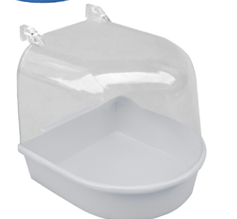 Parrot Bird Bathtub Parrot Bathing Supplies Bird Bathtub Cage Pet Supplies Bird Bath Shower Standing Bin Hanging Tub Shower: WHITE