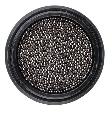 1Box Steel Balls Mini Metal Beads 6 Size s 1 Box Steel ball bead, 3D metal micro beads / no hole beads/ ball beads/ nail JK7676: Gun Grey 1mm