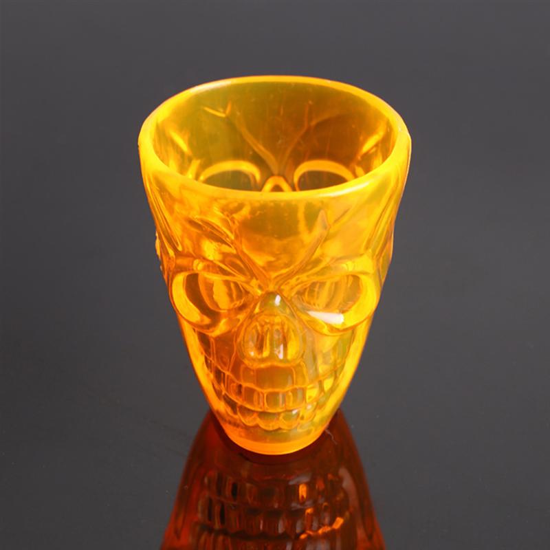 24pcs Orange Skull Pattern Wine Cup Halloween Water Drinks Champagne Toasting Mug Party Supplies For Halloween Festival