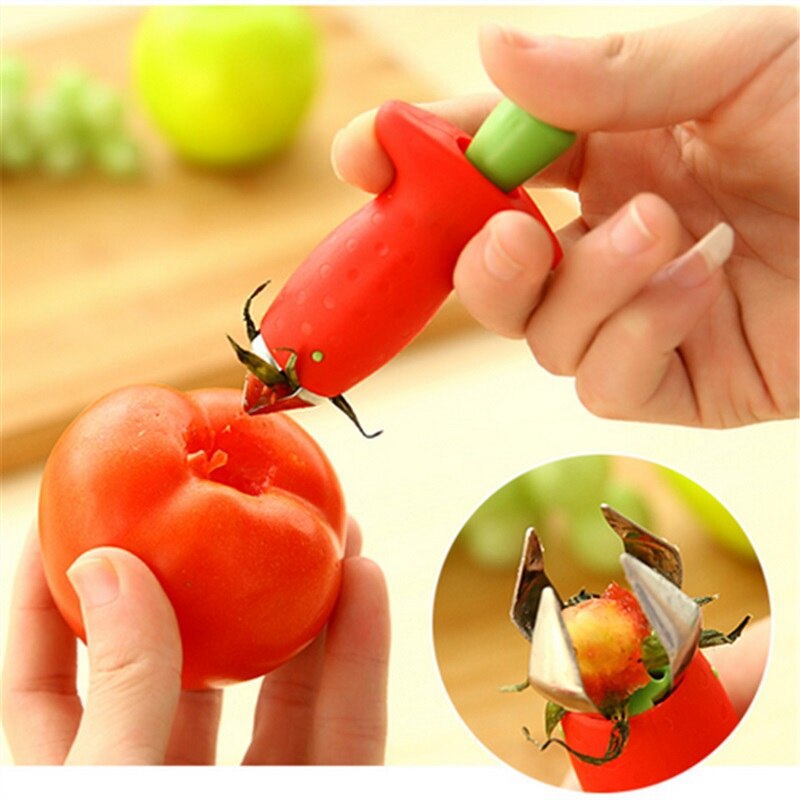 Aardbei Top Blad Remover Tomaat Stengels Aardbei Huller Fruit Stem Remover Fruit Zaaimachine Corers Aardbei Cut Keuken Tool