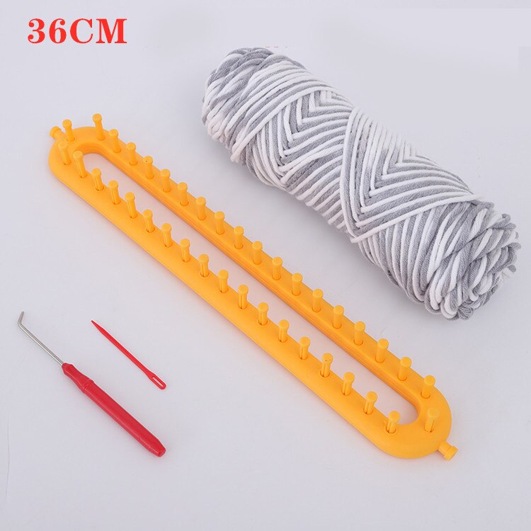 DIY Knitting Kit Needlework Classical Knitter Wool Scarf Shawl Hand Weaving Tools Handmade Lazy Tools for Beginners GHS9: F