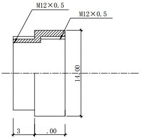 M12x0,5 Tubusverlängerung 7mm M12 montieren objektiv Verlängerung Adapter