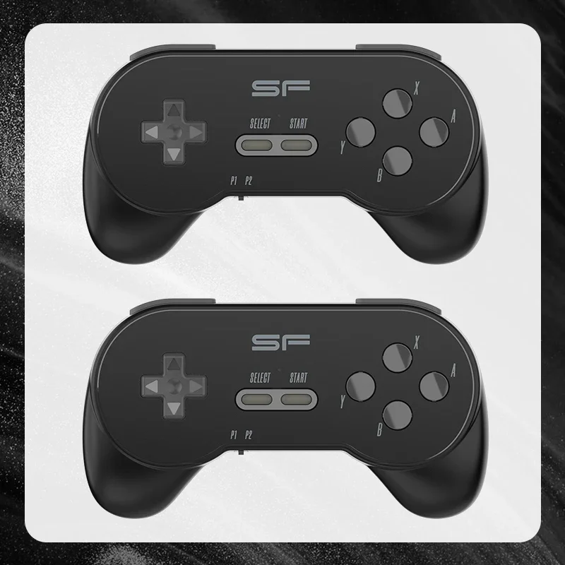 Data Frog 2PCS Zwart Game Controller voor SF2000 Game Console Draadloze Gamepad Joystick voor S7 Video Game Console Console