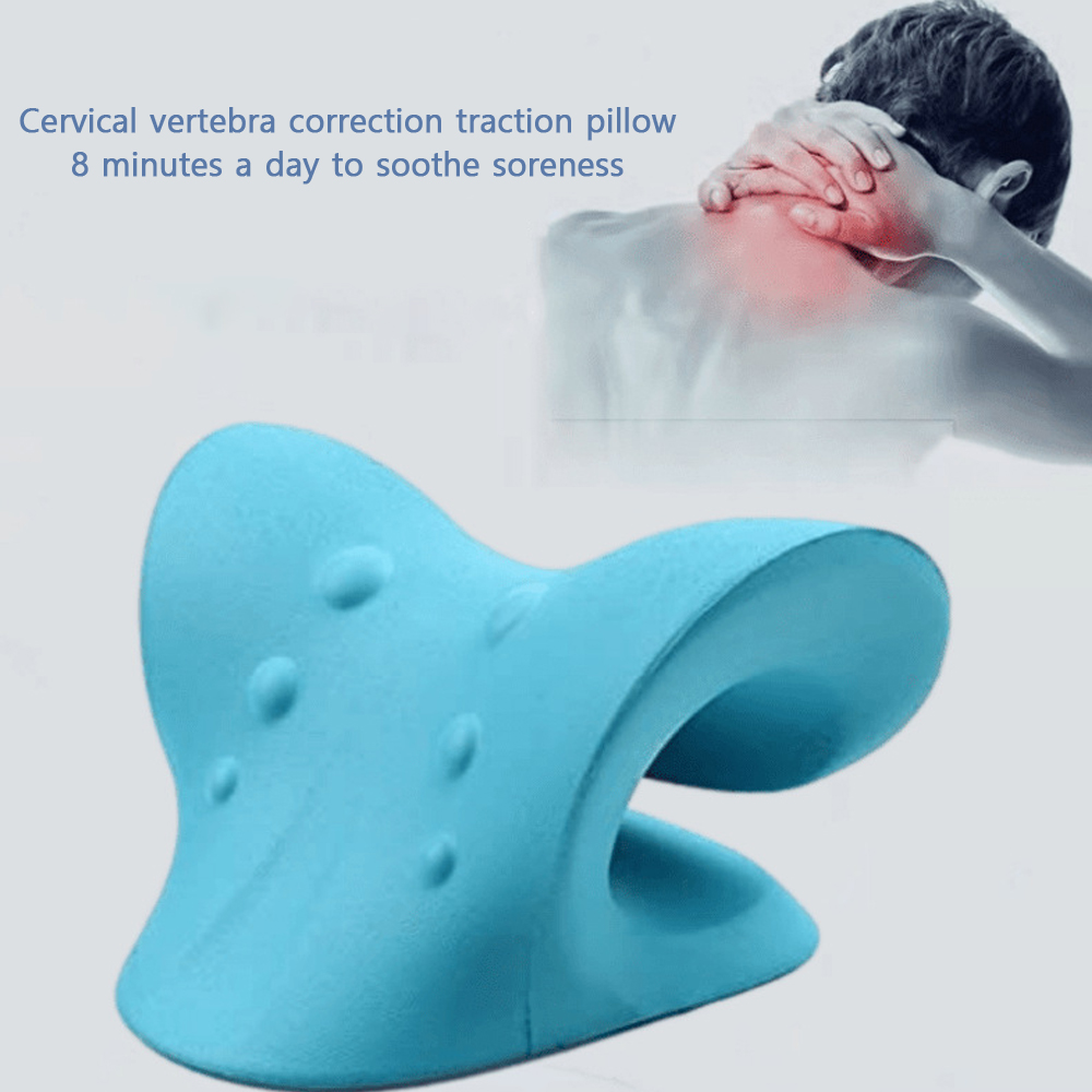 Neck and Shoulder Relaxer,Cervical Traction Device&amp;Neck Stretcher,Spine Alignment,Chiropractic Pillow,Traction Massager Pillow