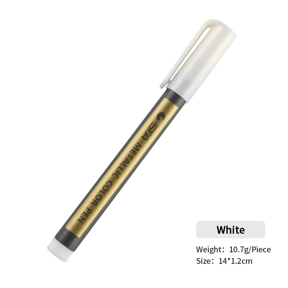 Ruota per auto pennarello colorato pennarelli duraturi impermeabili graffiti ritocco penna graffi battistrada gomma tessuto pennarello vernice: bianca