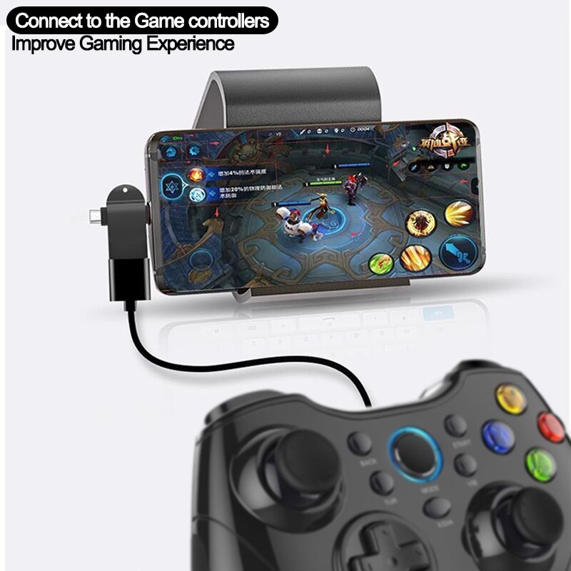Adaptador OTG 2 en 1 Tipo C macho a Conector Hembra USB para ratón U, convertidor de Cable usb para teléfono móvil
