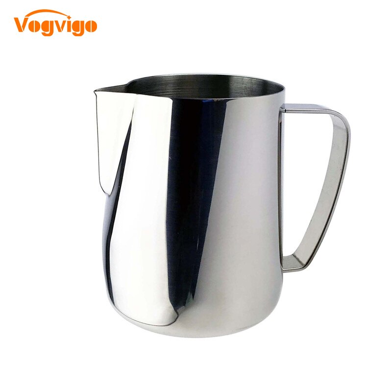 Vogvigo 0.3-0.6L Rvs Melkkan Opschuimen Werper Pull Bloem Kopje Koffie Melkopschuimer Latte Art Melkschuim coffetools