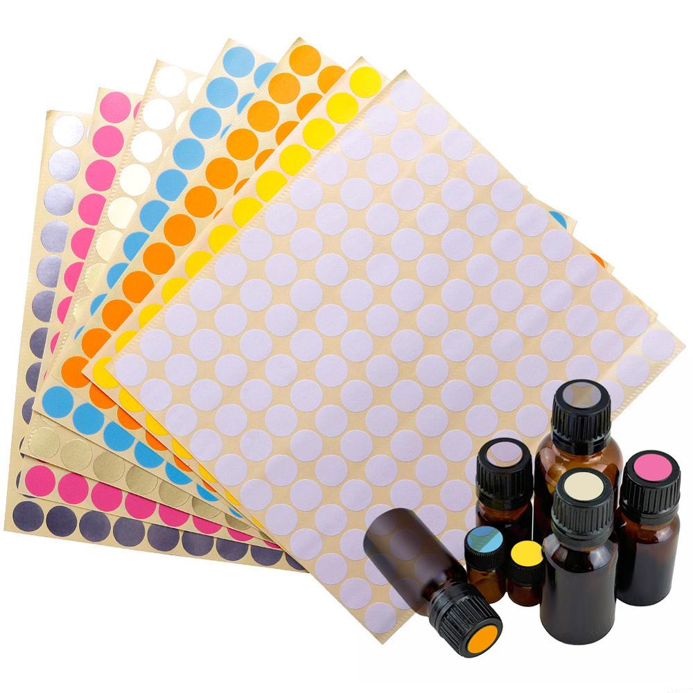 12 Étiquettes Imperméables Colorées DOITOOL - Pour Bouteilles D'Huiles, Cosmétiques, Pots DIY