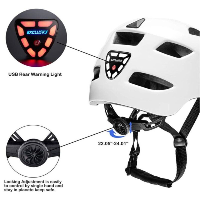 Casque X-Tiger pour VTT et vélo de route avec lumière LED