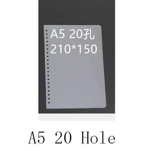 A4 Color Matte Binding Film PVC Plastic Cover Book Loose-leaf Cover Transparent Cover Cover Paper Office School Binding Supplies: 2PCS  A5 20 hole