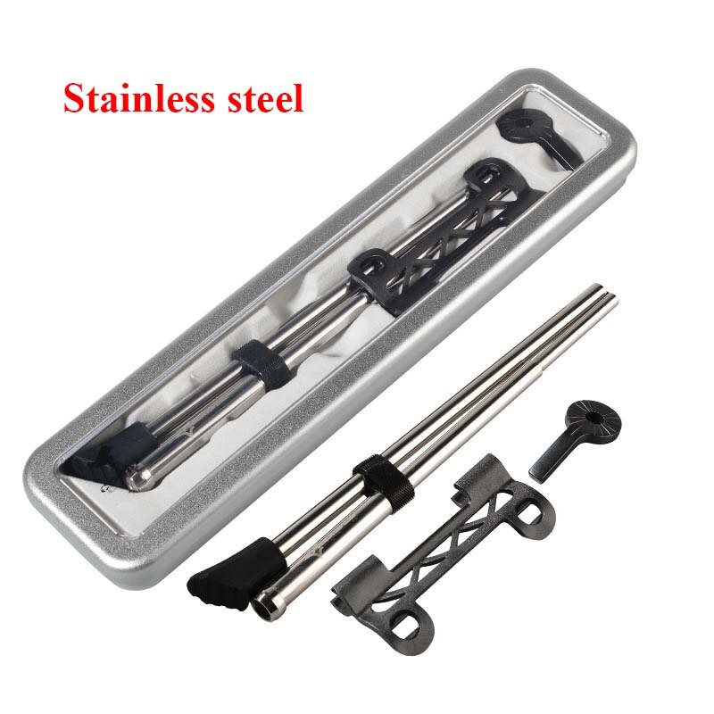 Rockbros Ultralight Quick Release Bicycle Kickstand Stainless Steel/Carbon Fiber Styles Bike Side Stand Bicycle Accessories: Stainless steel