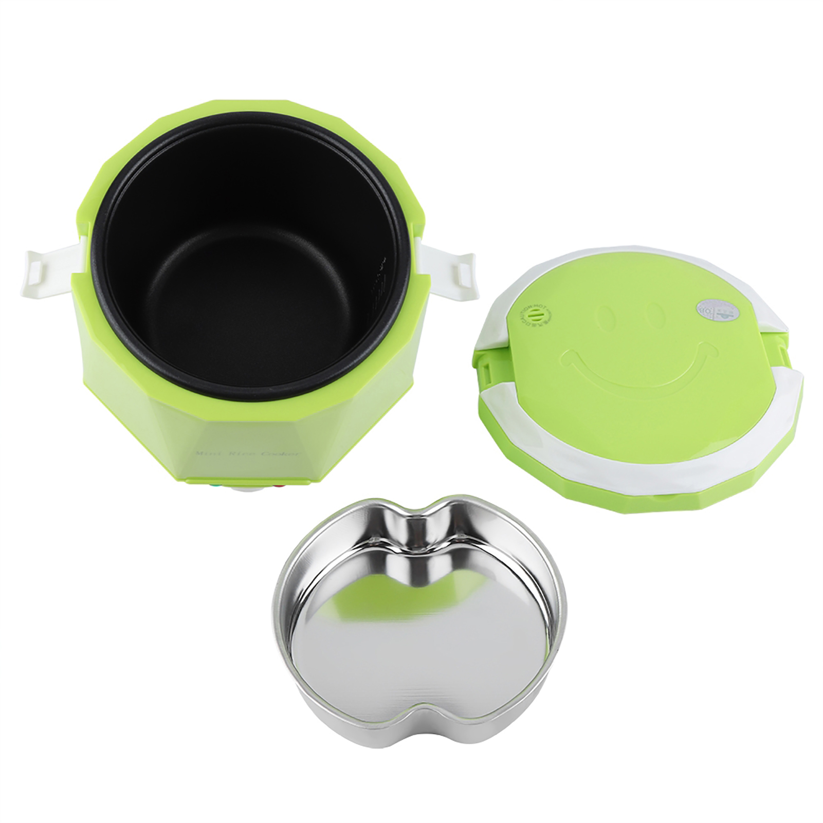 Olla arrocera eléctrica de 24V, olla de cocina multifuncional portátil de 1,6 L, vaporizador de alimentos para camión, olla arrocera eléctrica de 140W
