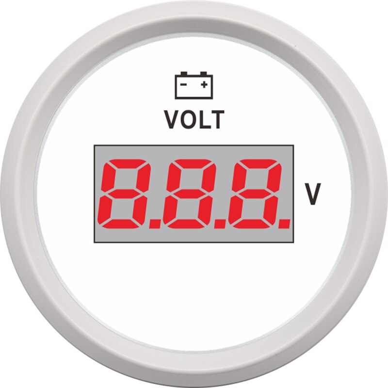 Voltmètre marin 12-24V jauge numérique de Volt de 52mm jauge de mètre de 8-32 Volts pour le voltmètre automatique de bateau de Yacht d'atv de camion de caravane: WW-8-32