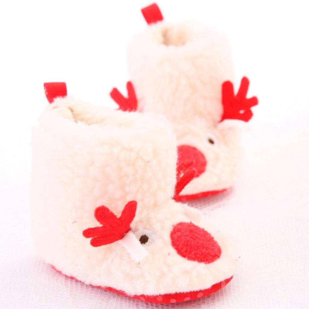 Noël chaussures chaudes enfant en bas âge enfant bébé filles garçon troupeau hiver neige chaude père noël premiers marcheurs chaussures mignon noël bébé bottes