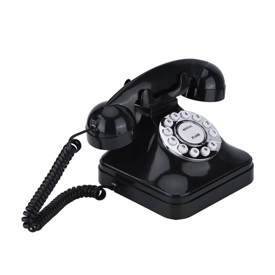 WX-3011 Retro Vintage Telephone Black Multi-Function Plastic Number Storage Home Office Telephone Wired Fixed Landline Phone