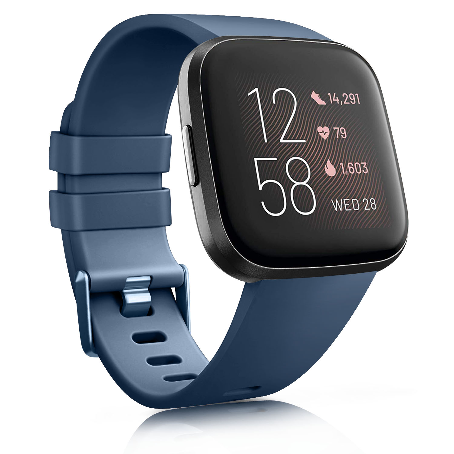 Replacement Watch Band for Fitbit Versa 2 SE Strap Silicone Sport Bracelet for Fitbit Versa Lite Wristband Smartwatch Accessory: L / Smokey Mauve