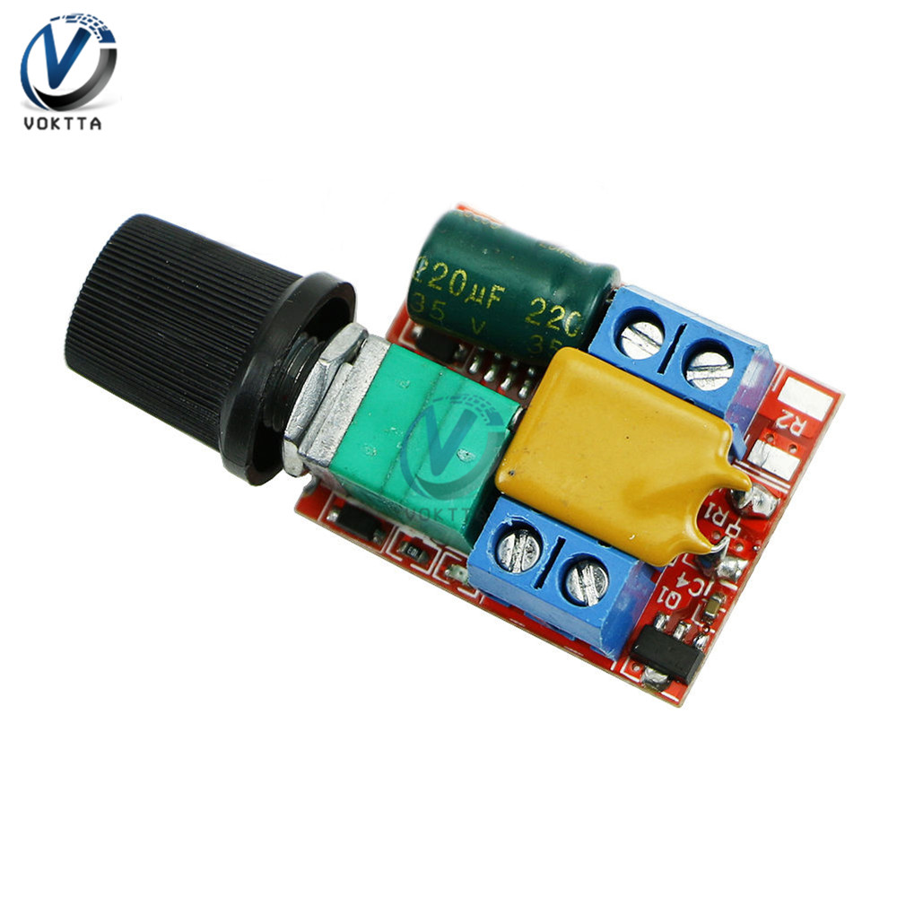 5A Mini DC Motor PWM Speed Controller 3 V-35 V Geschwindigkeit Regler Control Switch LED Dimmer DC 5V 12V 24V