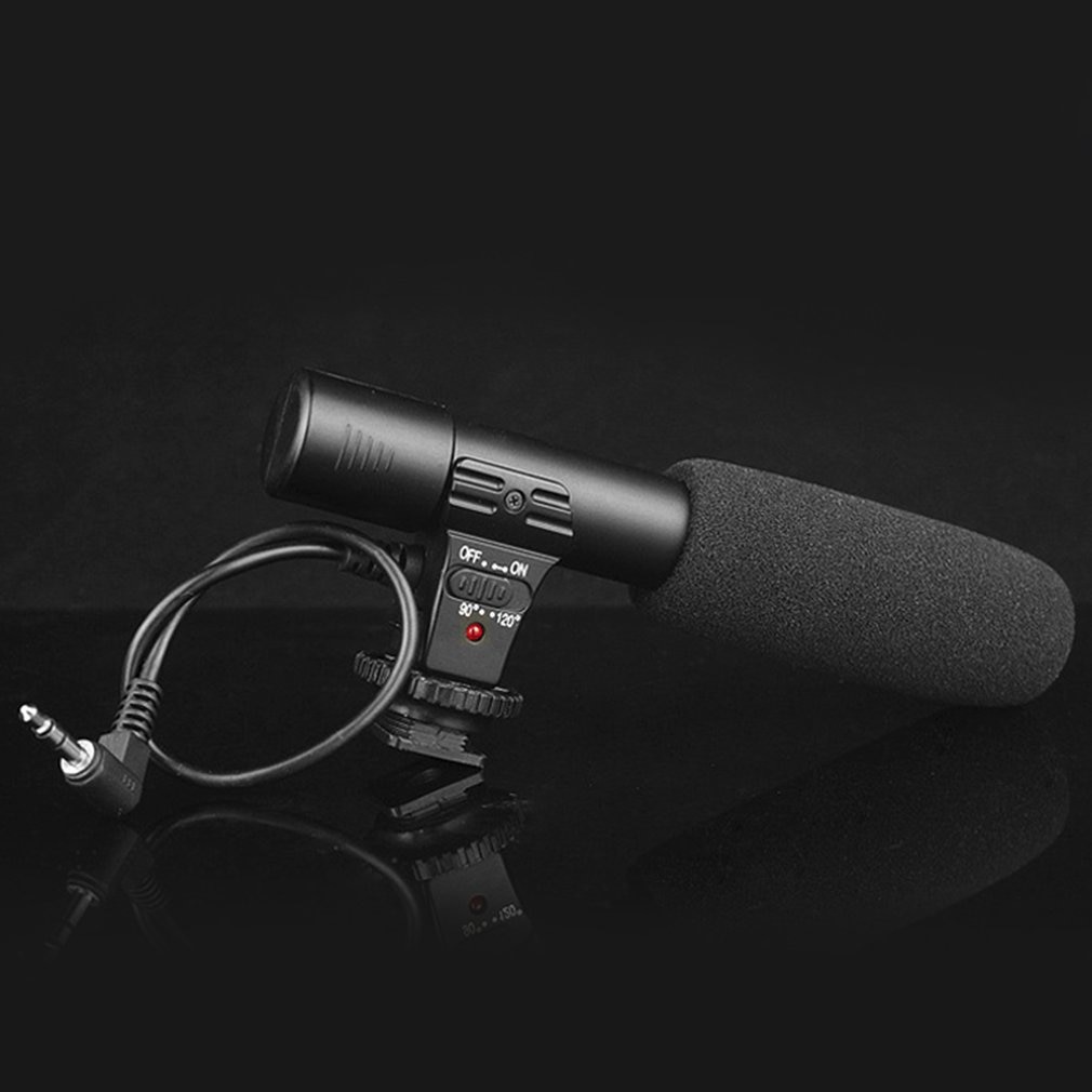 Condenser Microphone 3.5mm Recording Microphone Interview Mic for DSLR Camera Video DV Camcorder