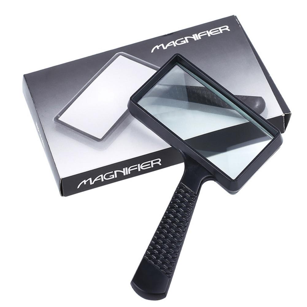Tragbare Handheld 10X hoch Definition Rechteck Leselupe Glas Linse Lupe Für Alte Menschen Lesen Lupe Lupe Lupa