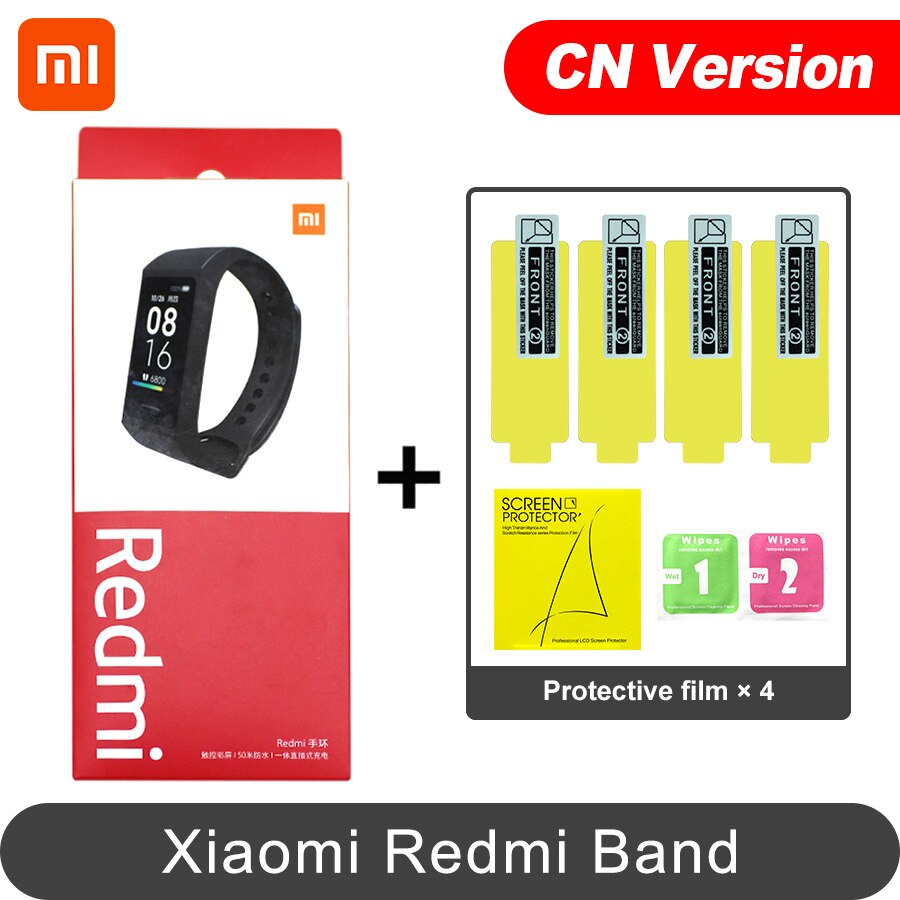 Xiaomi Redmi Band Smart Heart Rate Sport Monitor Bluetooth 5.0 Waterproof Bracelet Touch Large Color Screen Wristband: CN Version N Flim