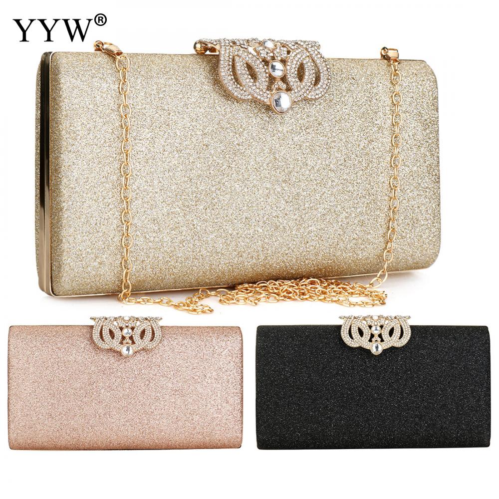 Vrouwen Gold Crystal Handtas Avondtasje Retro Kralen Clutch Tassen Wedding Diamond Kralen Tas Strass Kleine Schoudertassen