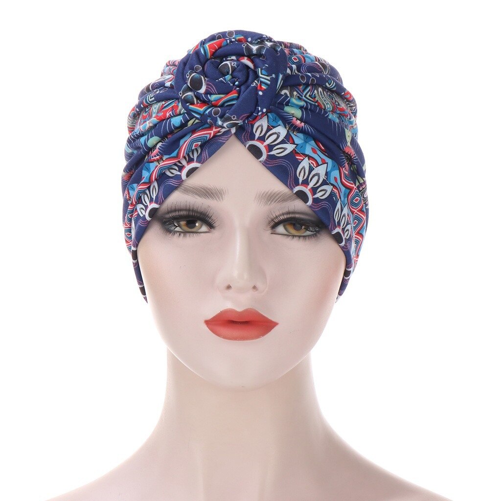 Foulard arabe pour femmes, Turban, casquette, Hijab, imprimé, style bohème, ethnique, intérieur, chapeau pour coiffure musulmane