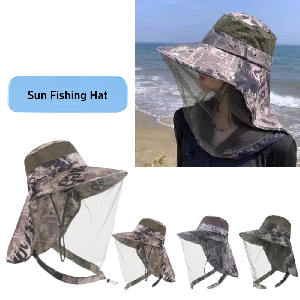 Chapeau anti-moustiques avec filet caché, répulsif en maille, Protection contre les insectes et les abeilles, pour hommes et femmes, Protection solaire d'extérieur, casquette de pêche
