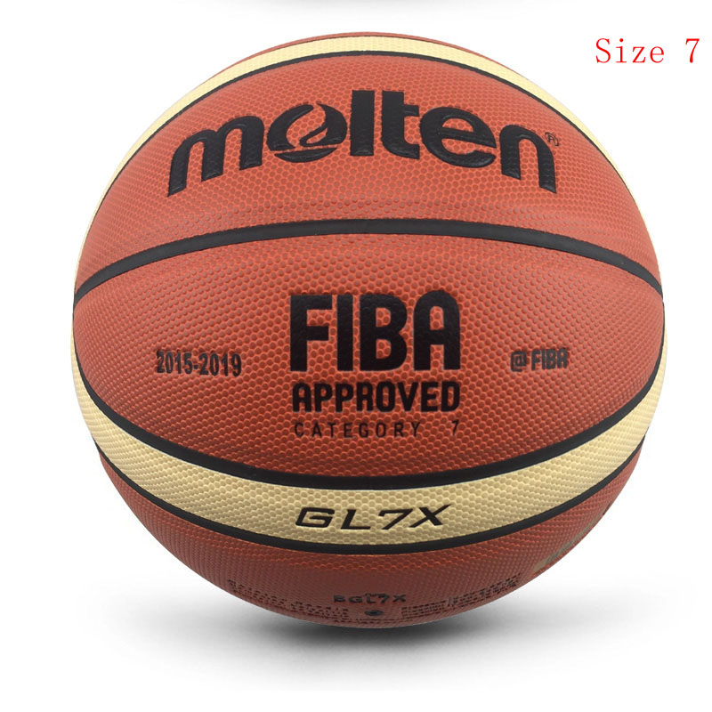 Basketball Ball Official Size 7/6/5 PU Leather Outdoor Indoor Match Training Inflatable Basketball baloncesto: SIze 7 GL7X