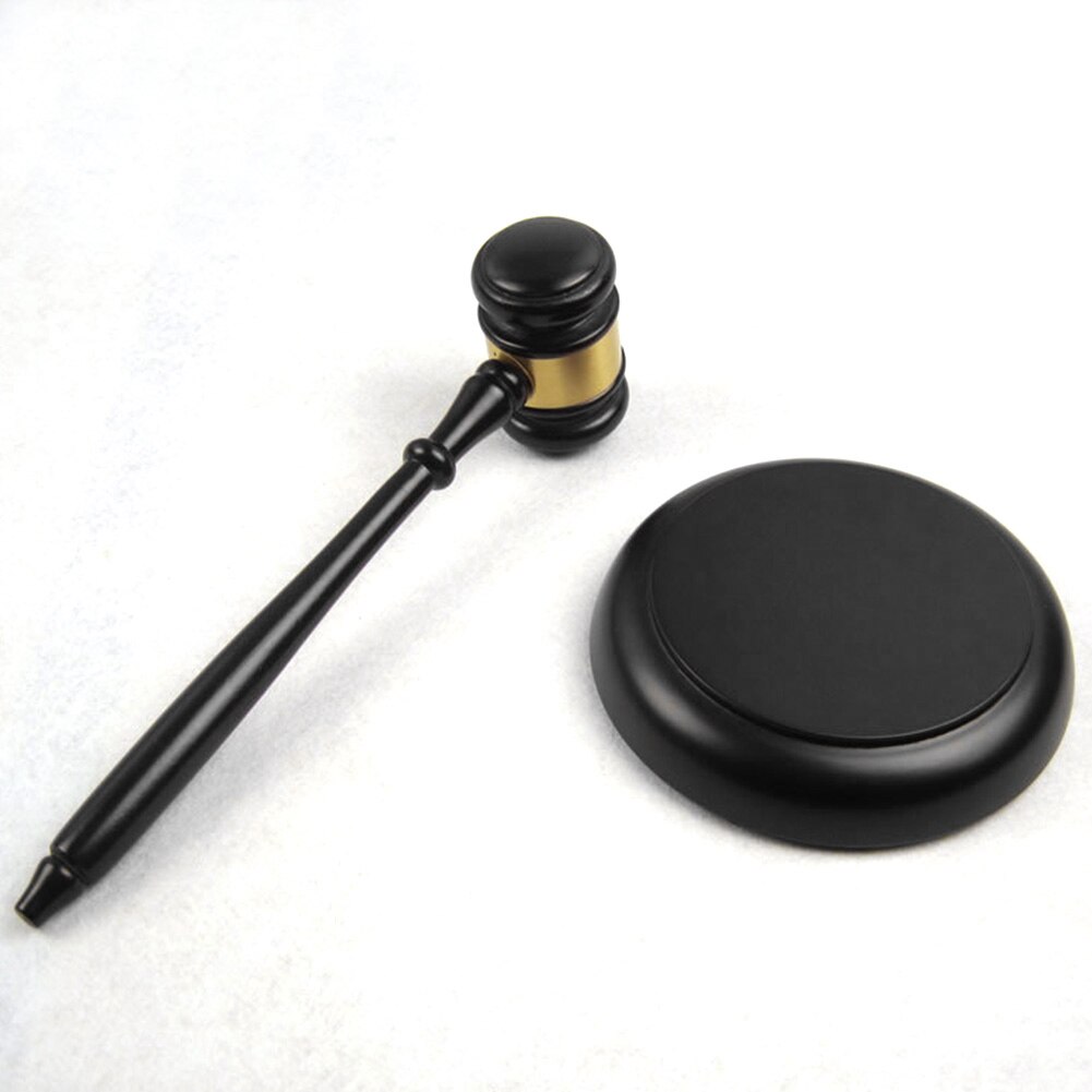 Mazo de corte Vintage hecho a mano, bloque de sonido de madera, martillo de subasta duro, mango largo, portátil